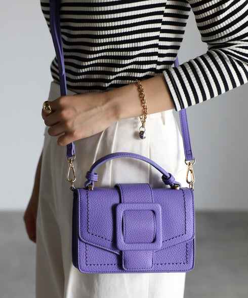 【雑誌掲載】2WAYスクエアバックルショルダーバッグ 12-1091